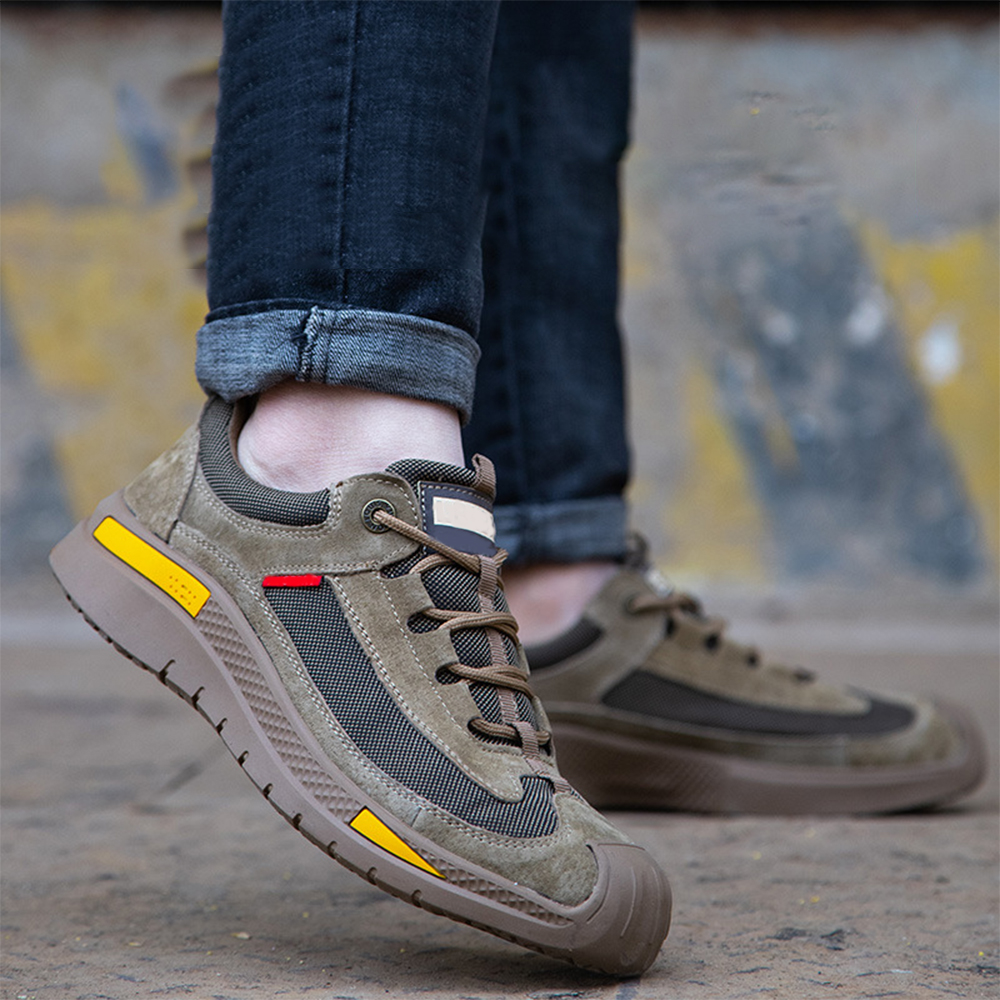 Prevenire la foratura Scarpe antinfortunistiche con punta in acciaio Calzature da lavoro industriali Scarpe antinfortunistiche di marca in pelle Sport da lavoro