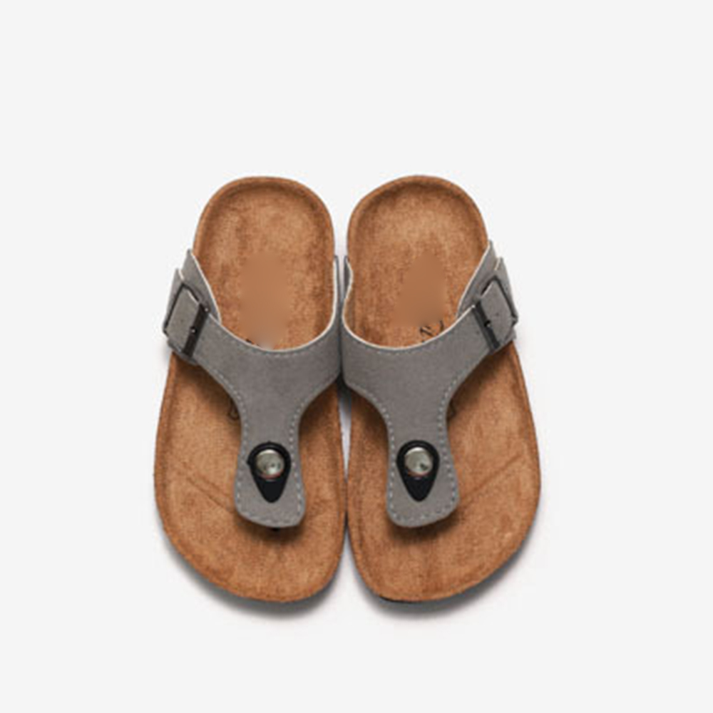 Sandali infradito in sughero per bambini da spiaggia piatti personalizzati all'ingrosso, sandali per bambine